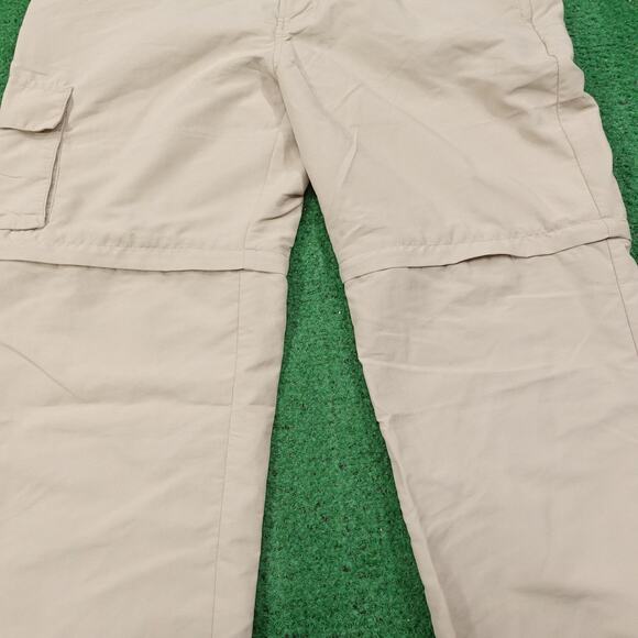 Eddie Bauer Pants Womens 8 Khaki Convertible Hiking Nylon Cargo Zip Off Travel - Picture 4 of 13